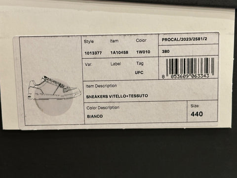 Versace Medusa Men’s White Leather Sneakers 11 US (44 Euro) 1013377 IT NIB $700