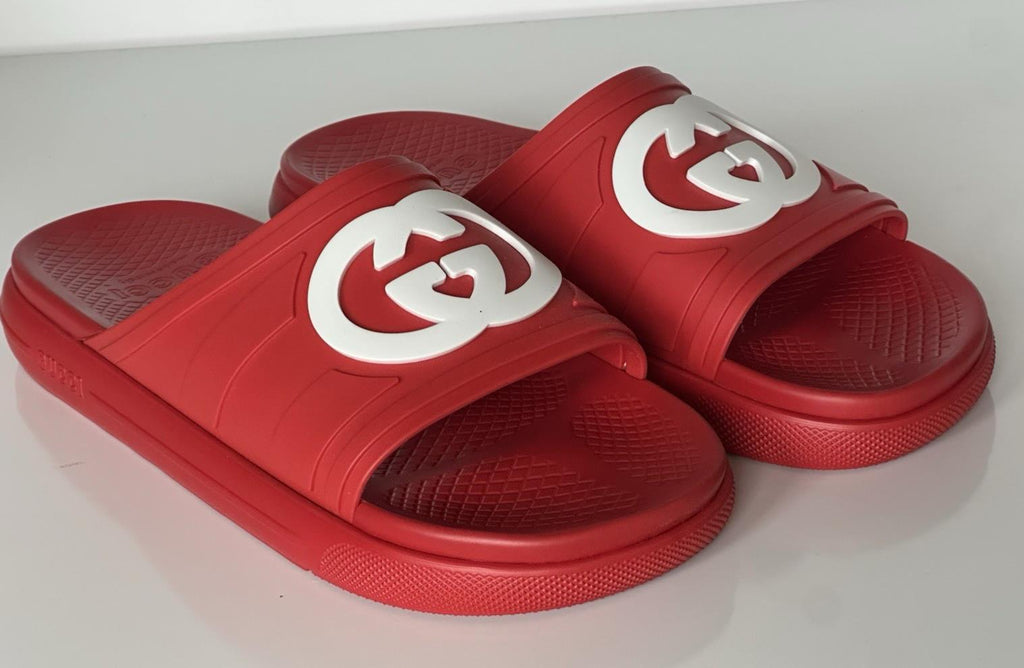 Gucci Men’s Rubber Maple Red/White Sandals 13.5 US (13 Gucci) 780296