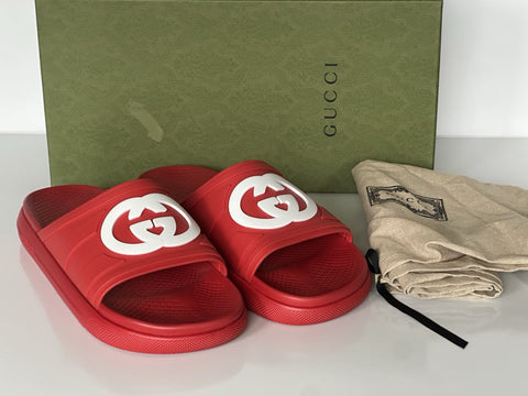 Gucci Men’s Rubber Maple Red/White Sandals 13.5 US (13 Gucci) 780296
