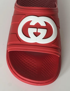 Gucci Men’s Rubber Maple Red/White Sandals 13.5 US (13 Gucci) 780296
