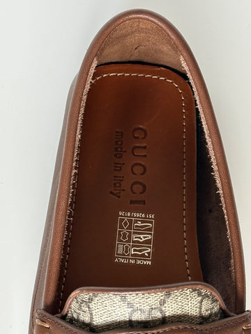 Gucci Men’s Leather GG Driver Loafers Shoes Brown 7.5 US (7 Gucci) 730148 NIB