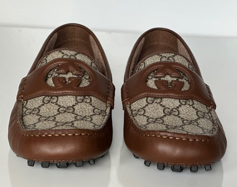 Gucci Men’s Leather GG Driver Loafers Shoes Brown 7.5 US (7 Gucci) 730148 NIB