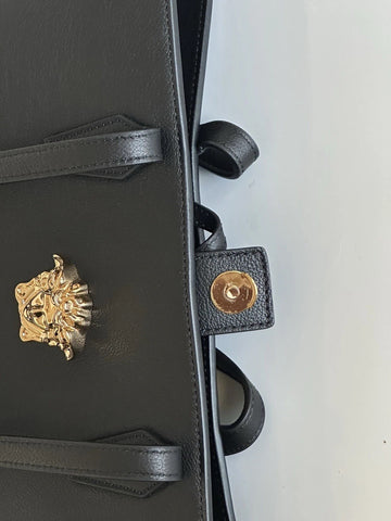 Versace Gold Medusa Calf Leather Black Tote Bag 1015533 Italy NWT $1875