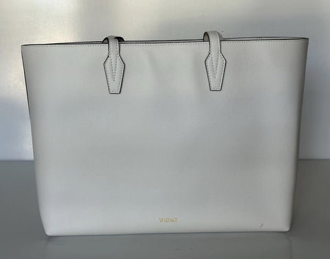 Versace Gold Medusa Calf Leather White Tote Bag 1015533 Italy NWT $1875
