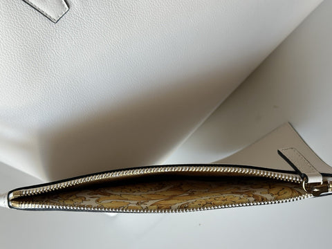 Versace Gold Medusa Calf Leather White Tote Bag 1015533 Italy NWT $1875