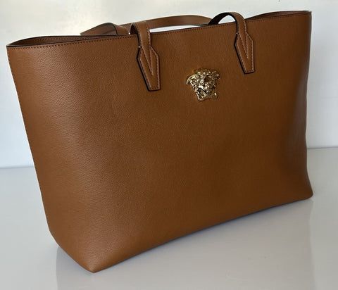 Versace Gold Medusa Calf Leather Brown Tote Bag 1015533 NWT $1875