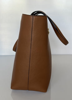 Versace Gold Medusa Calf Leather Brown Tote Bag 1015533 NWT $1875