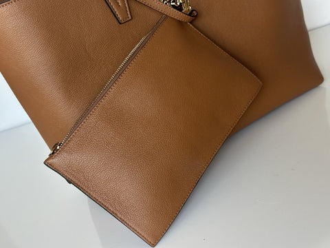 Versace Gold Medusa Calf Leather Brown Tote Bag 1015533 NWT $1875