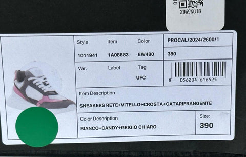 Versace Low Top Women's Candy Pink & White Sneakers 9 US (39) 1011941 Italy NIB