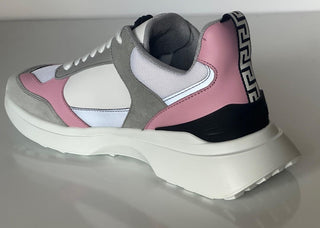Versace Low Top Women's Candy Pink & White Sneakers 9 US (39) 1011941 Italy NIB