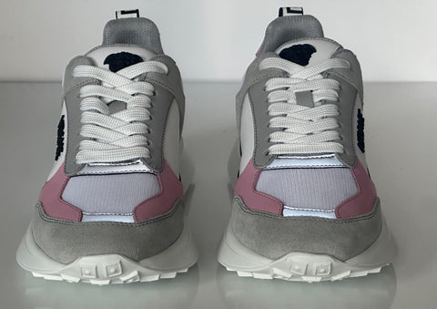 Versace Low Top Women's Candy Pink & White Sneakers 9 US (39) 1011941 Italy NIB