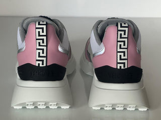 Versace Low Top Women's Candy Pink & White Sneakers 9 US (39) 1011941 Italy NIB