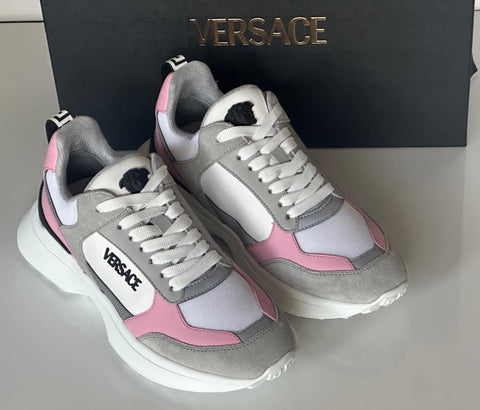 Versace Low Top Women's Candy Pink & White Sneakers 8 US (38) 1011941 Italy NIB
