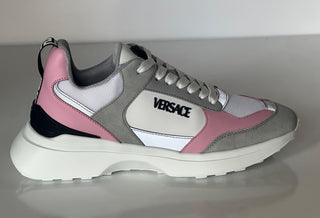 Versace Low Top Women's Candy Pink & White Sneakers 8 US (38) 1011941 Italy NIB