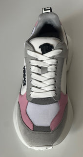 Versace Low Top Women's Candy Pink & White Sneakers 8 US (38) 1011941 Italy NIB