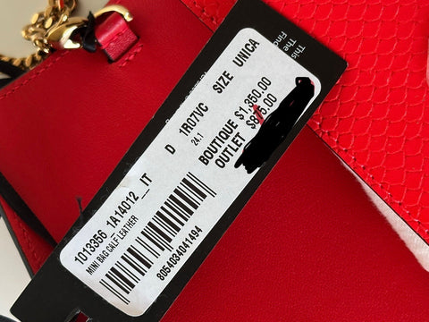 Versace Virtus Calf Leather Red Mini Shoulder Bag 1013356 IT NWT $1350