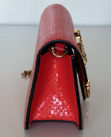 Versace Virtus Calf Leather Red Mini Shoulder Bag 1013356 IT NWT $1350