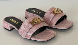 VERSACE Women's Medusa Head Baby Pink Sandals 7 US (37 Euro) 1014748 Spain NIB