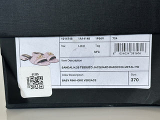 VERSACE Women's Medusa Head Baby Pink Sandals 7 US (37 Euro) 1014748 Spain NIB