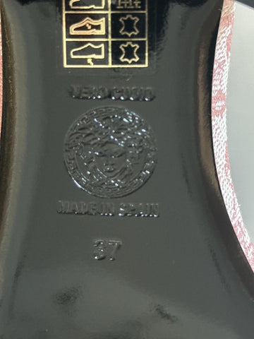 VERSACE Women's Medusa Head Baby Pink Sandals 7 US (37 Euro) 1014748 Spain NIB