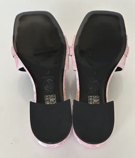 VERSACE Women's Medusa Head Baby Pink Sandals 7 US (37 Euro) 1014748 Spain NIB