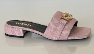 VERSACE Women's Medusa Head Baby Pink Sandals 7 US (37 Euro) 1014748 Spain NIB