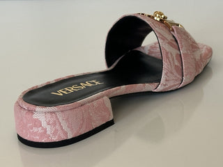 VERSACE Women's Medusa Head Baby Pink Sandals 7 US (37 Euro) 1014748 Spain NIB