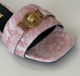 VERSACE Womens Medusa Head Baby Pink Sandals 11.5 US (41.5 Eu) 1014748 Spain NIB