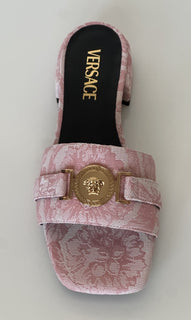 VERSACE Womens Medusa Head Baby Pink Sandals 11.5 US (41.5 Eu) 1014748 Spain NIB