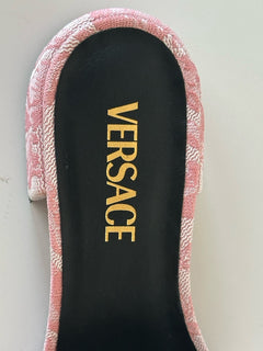 VERSACE Womens Medusa Head Baby Pink Sandals 11.5 US (41.5 Eu) 1014748 Spain NIB