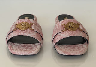 VERSACE Womens Medusa Head Baby Pink Sandals 11.5 US (41.5 Eu) 1014748 Spain NIB