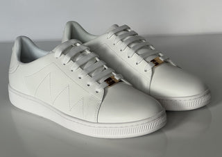 Versace Medusa Men's White Leather Sneakers 10 US (43 Euro) 1016936 NIB