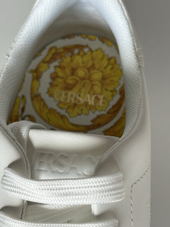 Versace Medusa Men's White Leather Sneakers 10 US (43 Euro) 1016936 NIB