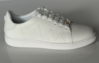 Versace Medusa Men's White Leather Sneakers 10 US (43 Euro) 1016936 NIB