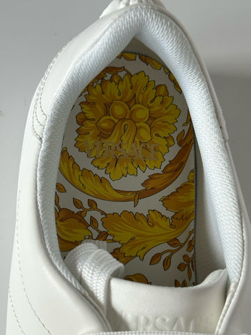 Versace Medusa Men's White Leather Sneakers 13 US (46 Euro) 1016936 NIB