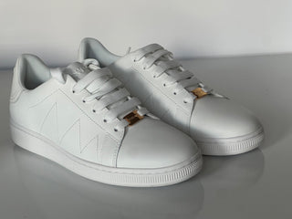 Versace Medusa Women's White Leather Sneakers 10 US (40 Euro) 1016935 NIB