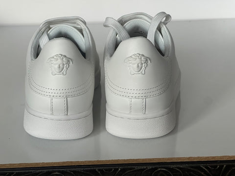 Versace Medusa Women's White Leather Sneakers 10 US (40 Euro) 1016935 NIB