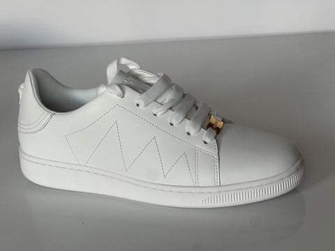 Versace Medusa Women's White Leather Sneakers 10 US (40 Euro) 1016935 NIB