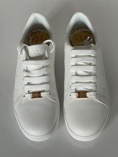 Versace Medusa Women's White Leather Sneakers 11 US (41 Euro) 1016935 NIB