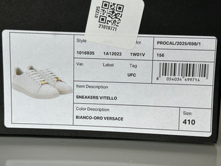 Versace Medusa Women's White Leather Sneakers 11 US (41 Euro) 1016935 NIB