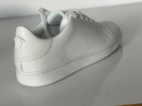 Versace Medusa Women's White Leather Sneakers 11 US (41 Euro) 1016935 NIB