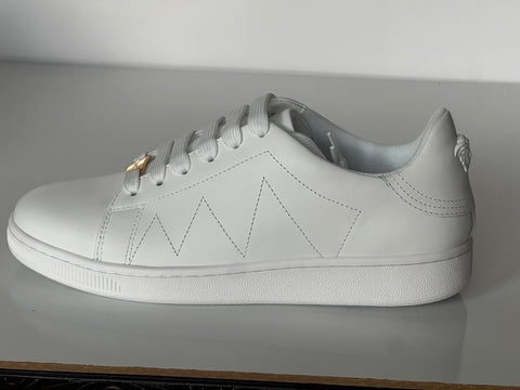 Versace Medusa Women's White Leather Sneakers 11 US (41 Euro) 1016935 NIB