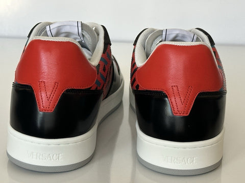 Versace Greca Men’s Leather Black/Orange Red Sneakers 10.5 US (43.5) 1013377 IT