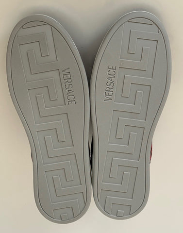 Versace Greca Men’s Leather Black/Orange Red Sneakers 10.5 US (43.5) 1013377 IT