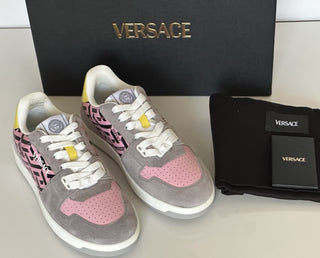 Versace Greca Womens Medusa Pink/Yellow/Gray Sneakers 10.5 US (40.5) 1014316 NIB