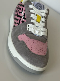 Versace Greca Womens Medusa Pink/Yellow/Gray Sneakers 10.5 US (40.5) 1014316 NIB