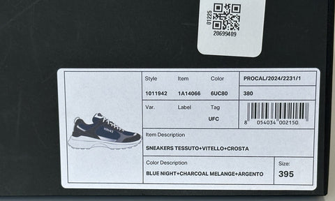 Versace Medusa Men’s Dark Blue/Gray Sneakers 6.5 US (39.5) 1011942 IT NIB $850