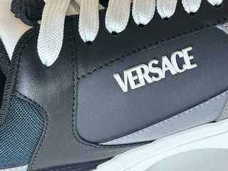 Versace Medusa Men’s Dark Blue/Gray Sneakers 6.5 US (39.5) 1011942 IT NIB $850