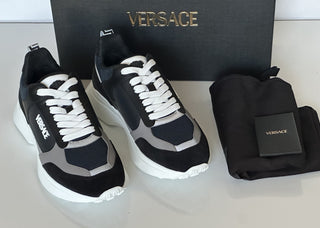 Versace Medusa Men’s Dark Blue/Gray Sneakers 9 US (42) 1011942 IT NIB $850