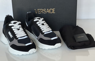 Versace Medusa Men’s Dark Blue/Gray Sneakers 9 US (42) 1011942 IT NIB $850
